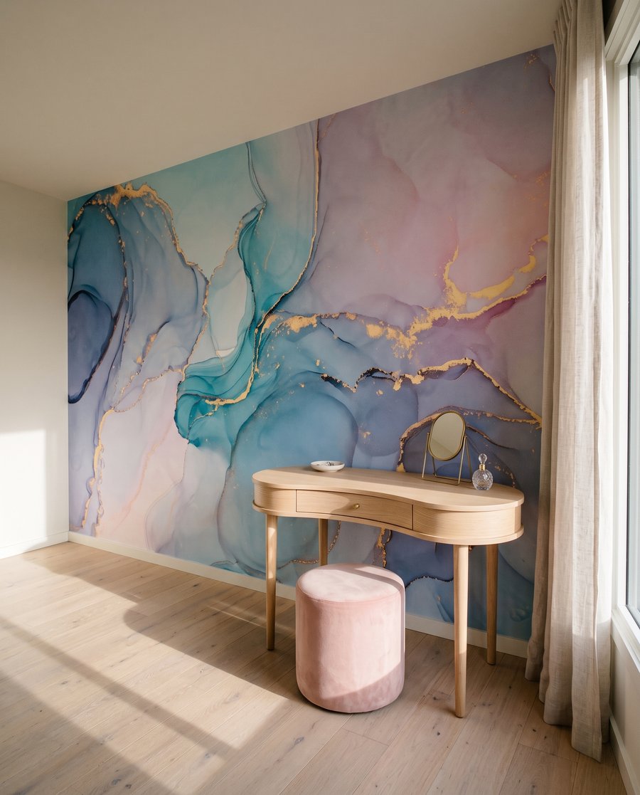 Zartblau mit Gold — Interieur 3