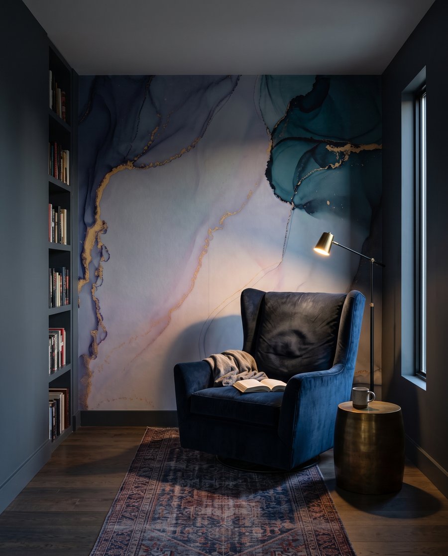 Zartblau mit Gold — Interieur 4