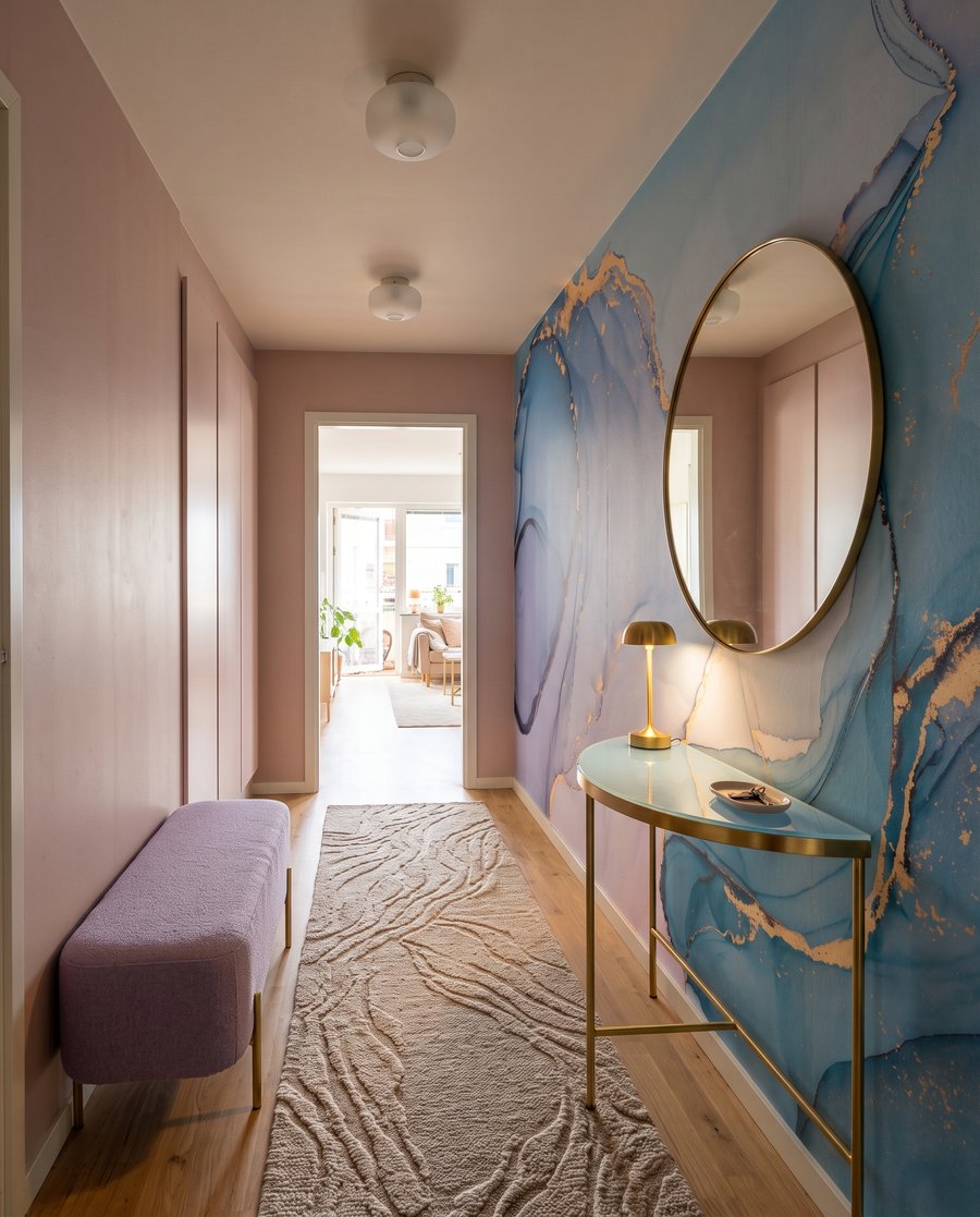 Zartblau mit Gold — Interieur 5