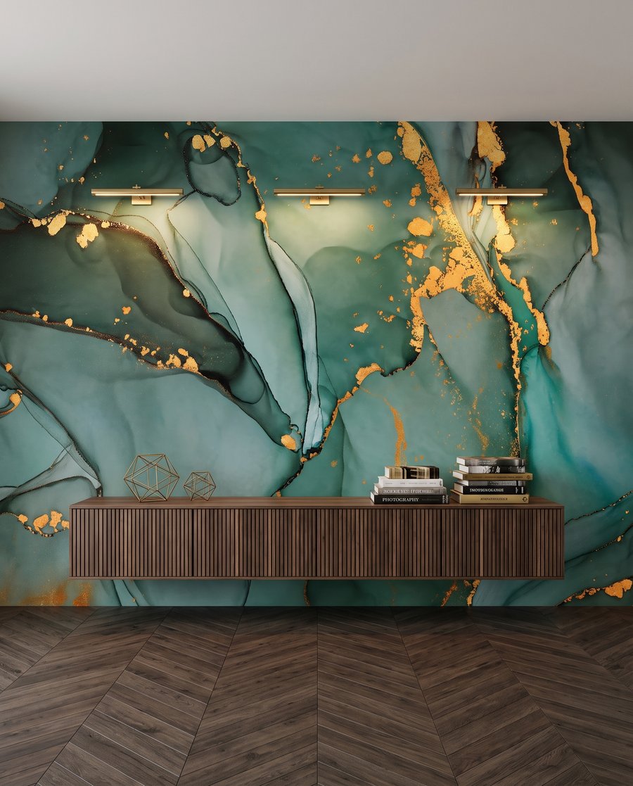 Goldener Riss in Tiefgrün — Interieur 3