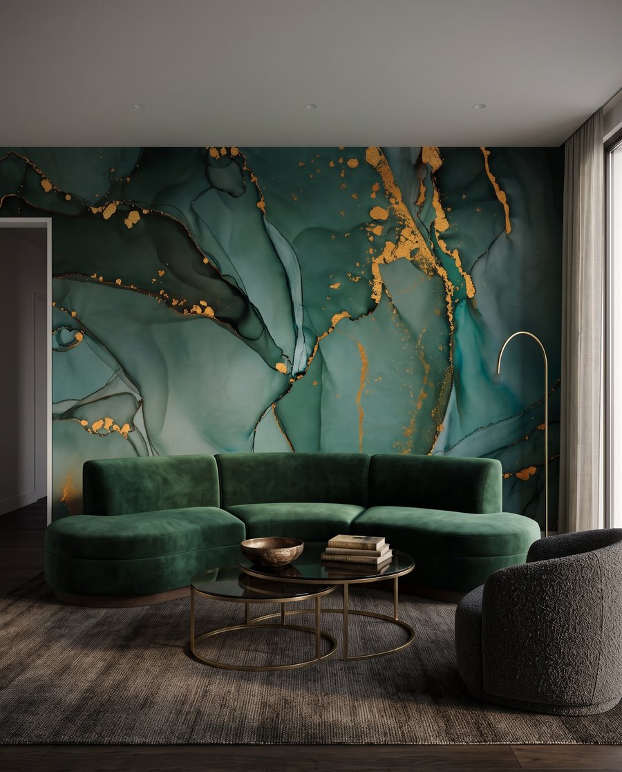 Goldener Riss in Tiefgrün — Interieur 5