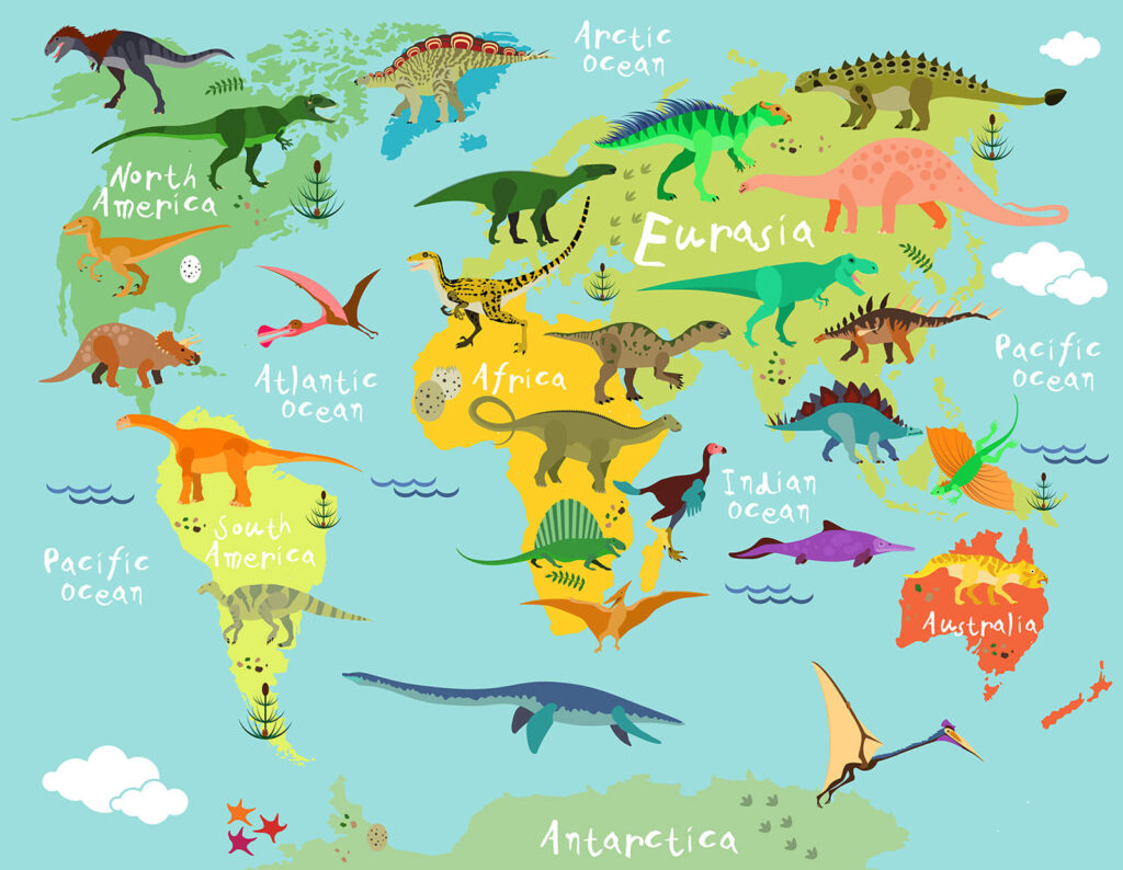Die Welt der Dinosaurier — ganzes Design