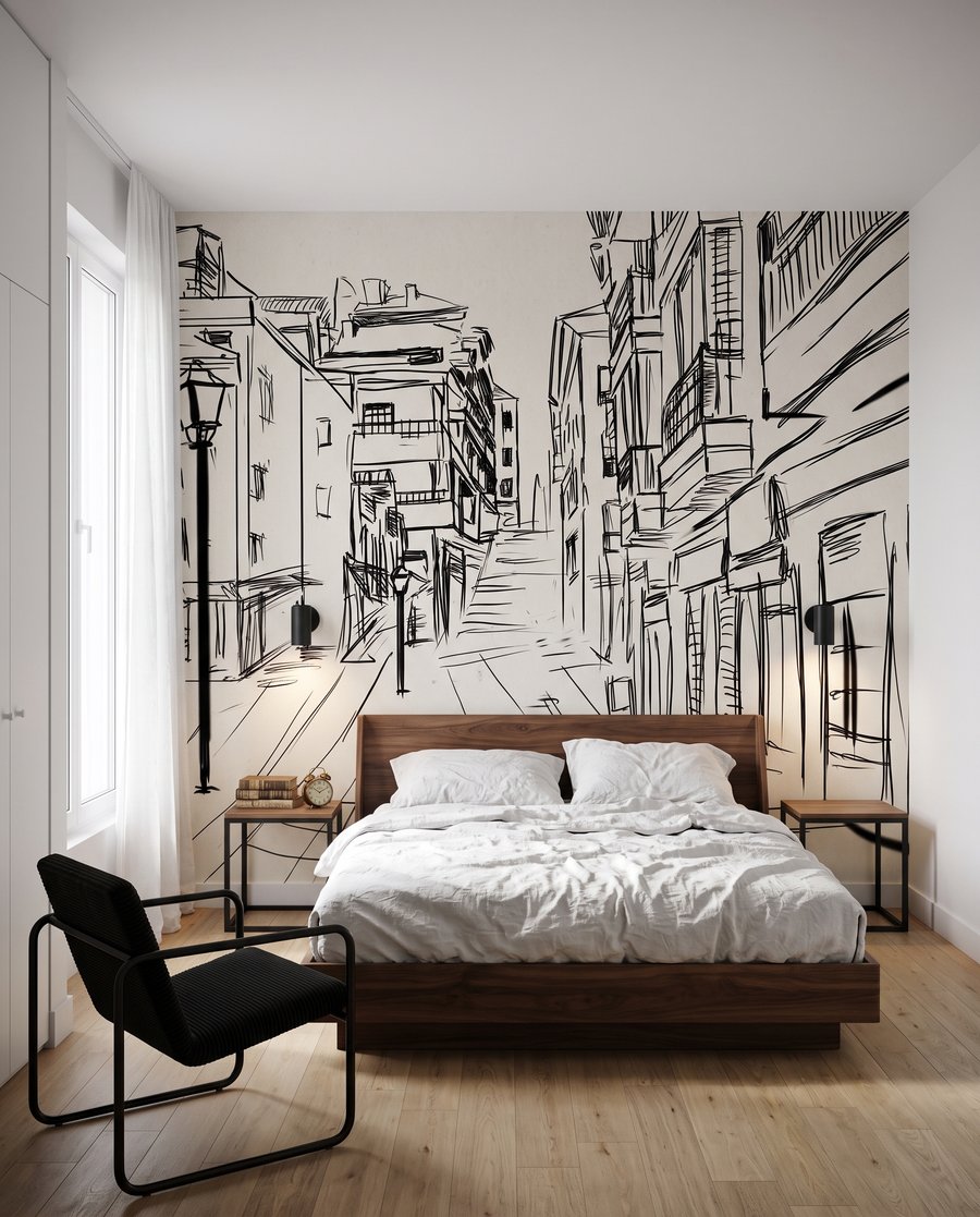 Skizzierte Gasse — Interieur 2