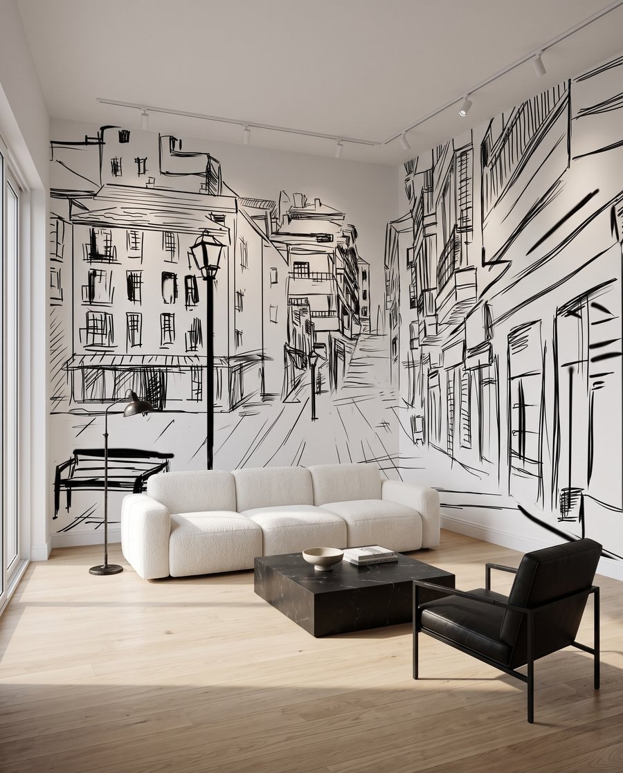 Skizzierte Gasse — Interieur 3