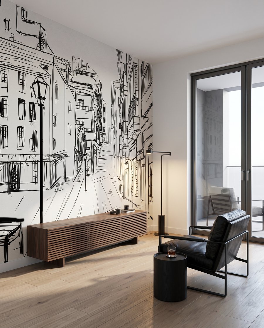 Skizzierte Gasse — Interieur 4