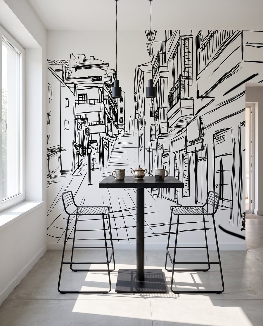 Skizzierte Gasse — Interieur 7