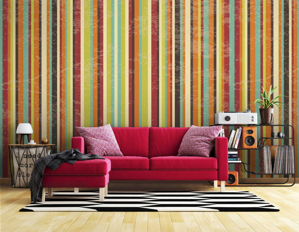 Feine bunte Streifen — Interieur 2