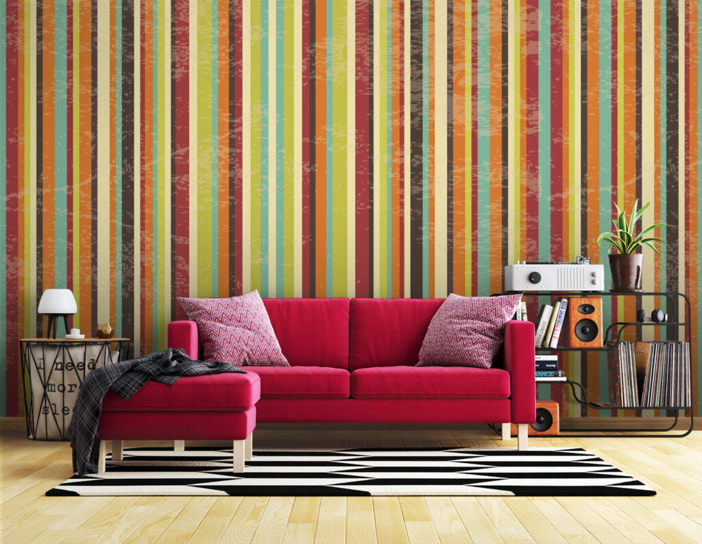 Feine bunte Streifen — Interieur 1