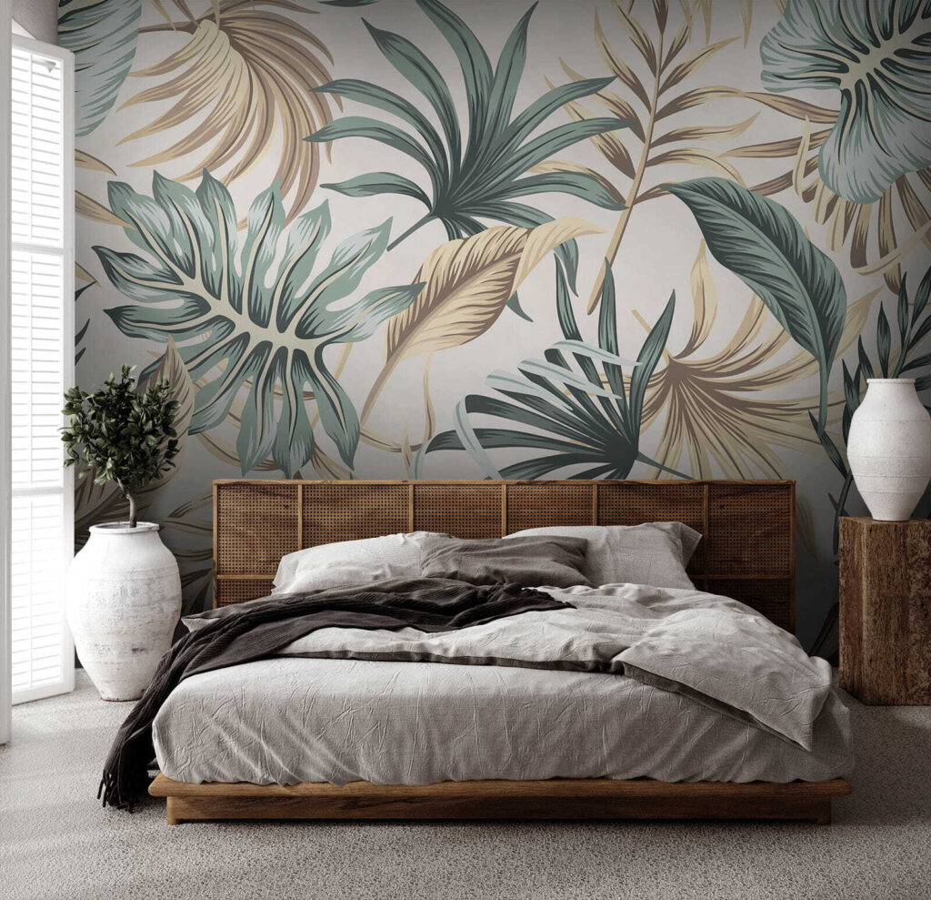 Palmwedel und lange Blätter — Interieur 2
