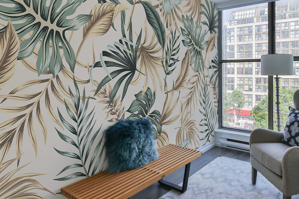 Palmwedel und lange Blätter — Interieur 9