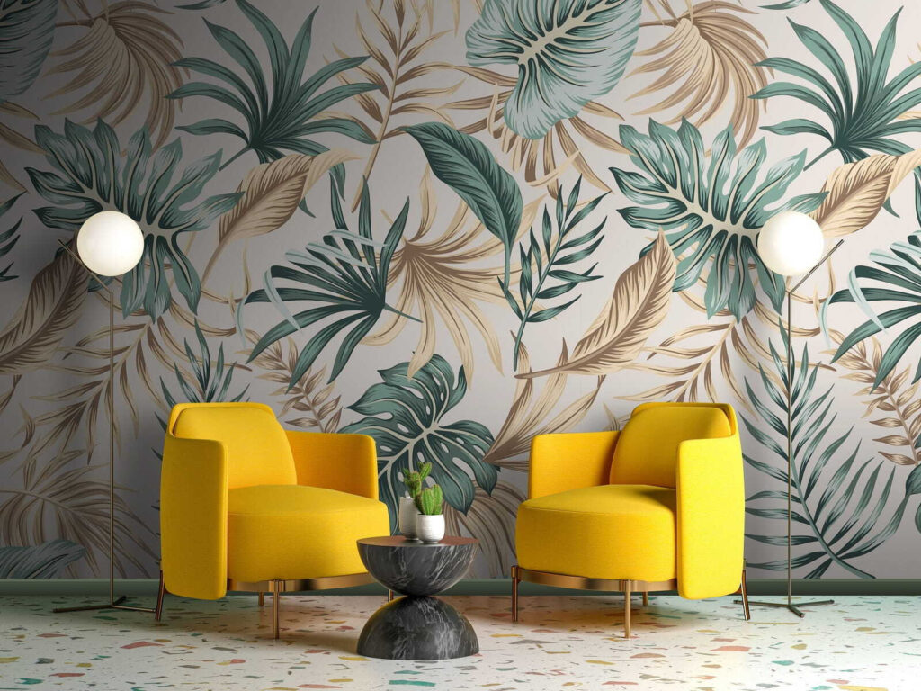 Palmwedel und lange Blätter — Interieur 3
