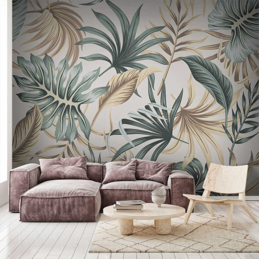 Palmwedel und lange Blätter — Interieur 1