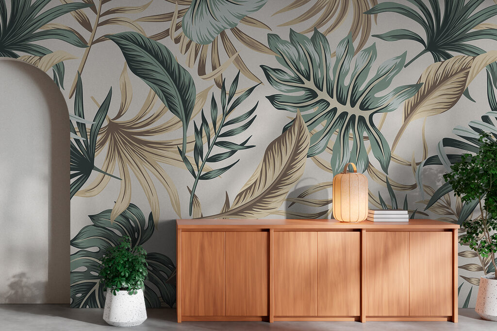 Palmwedel und lange Blätter — Interieur 8