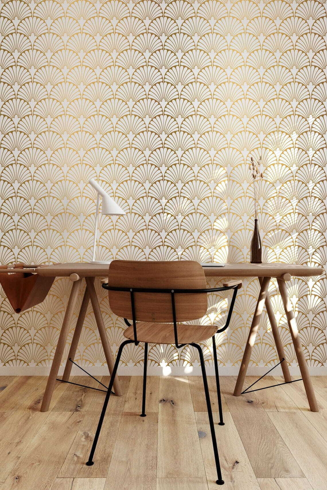 Goldene Schuppen wie Gewebe in einem Interieur
