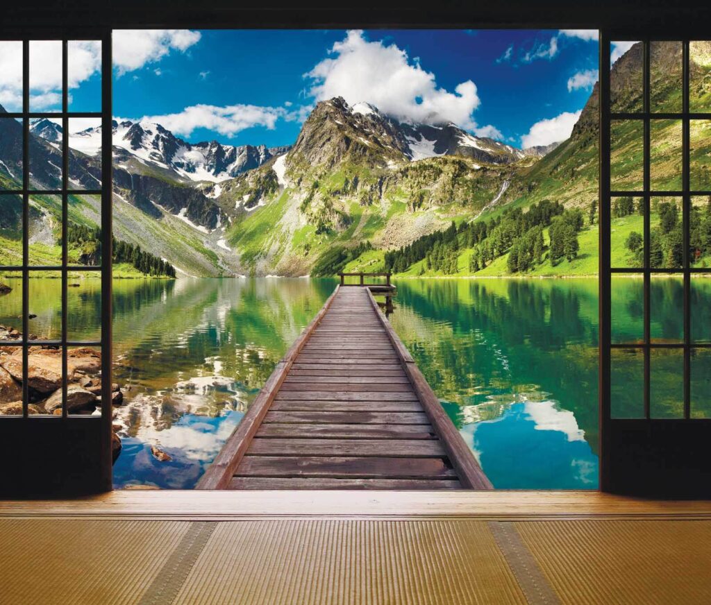 Steg am Bergsee — ganzes Design