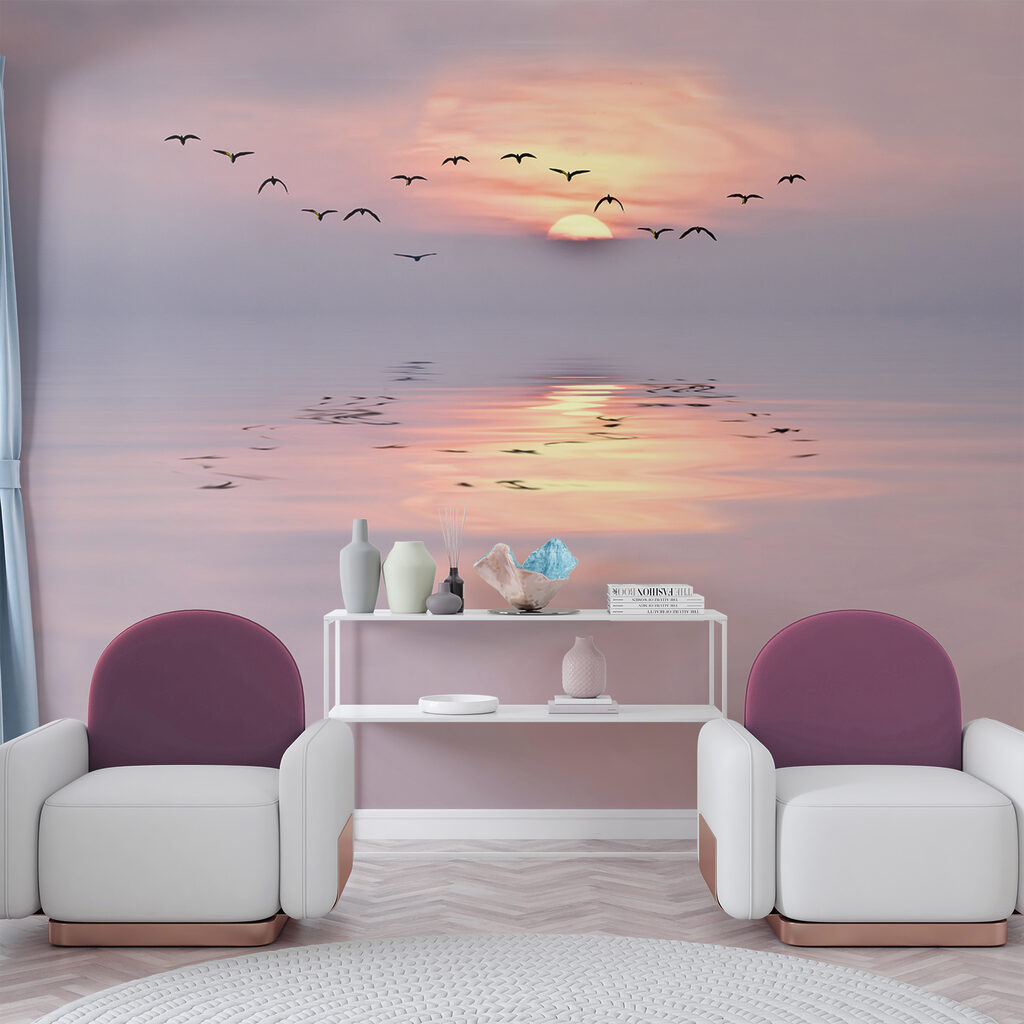 Vogelschwarm über dem Wasser — Interieur 4