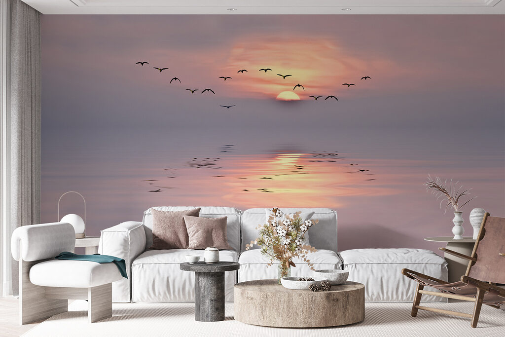 Vogelschwarm über dem Wasser — Interieur 5