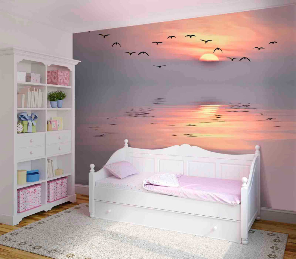 Vogelschwarm über dem Wasser — Interieur 3