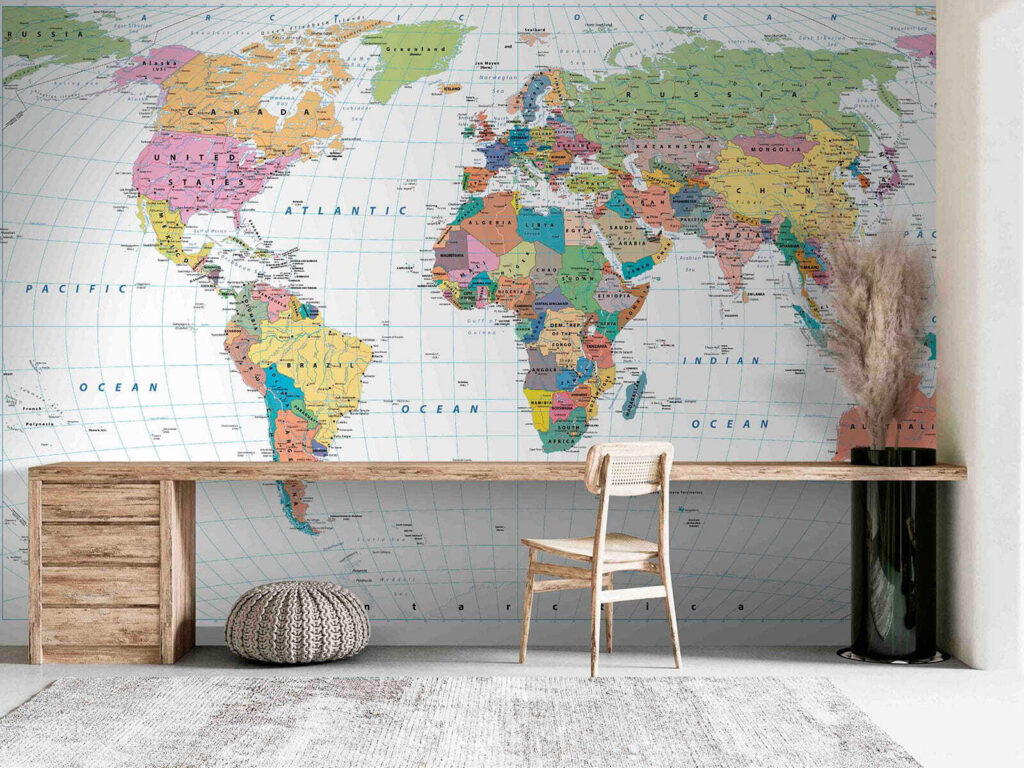 Detaillierte Weltkarte — Interieur 3