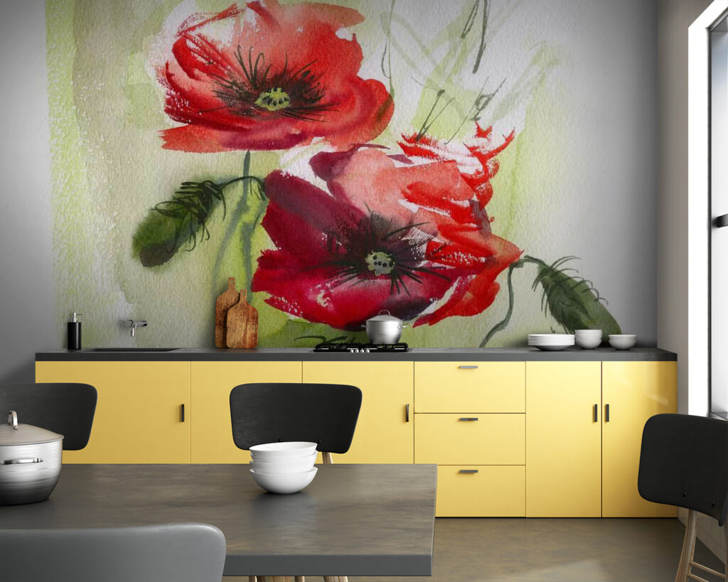 Zwei rote Blüten — Interieur 1