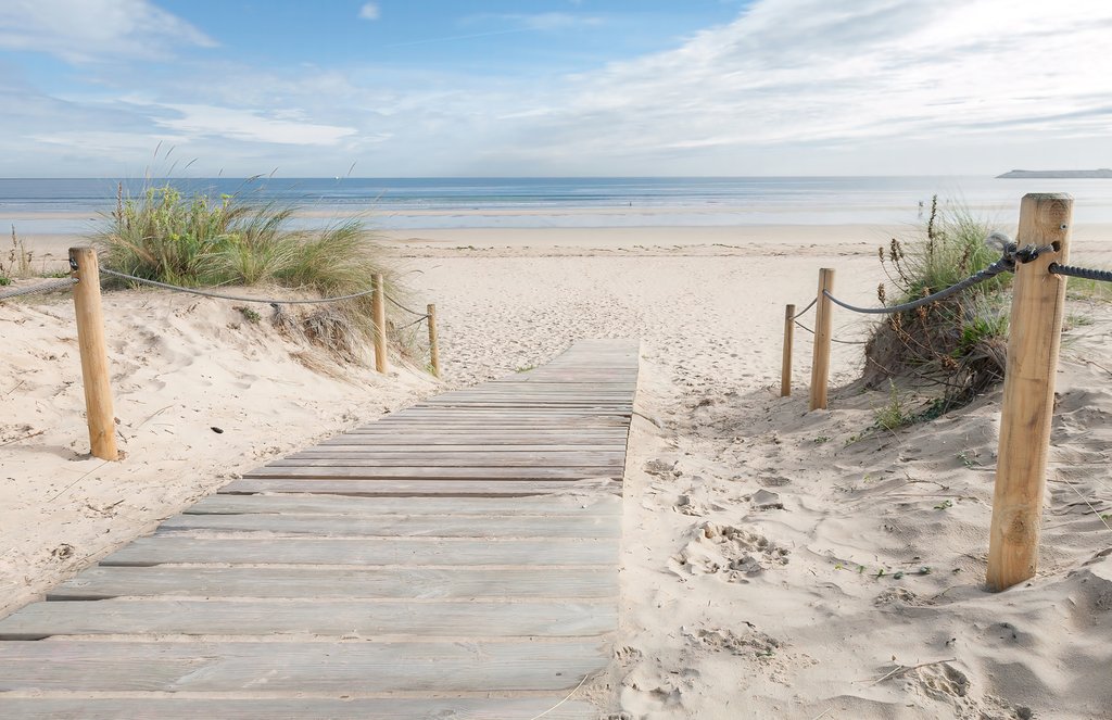 Holzsteg zum Meer — ganzes Design