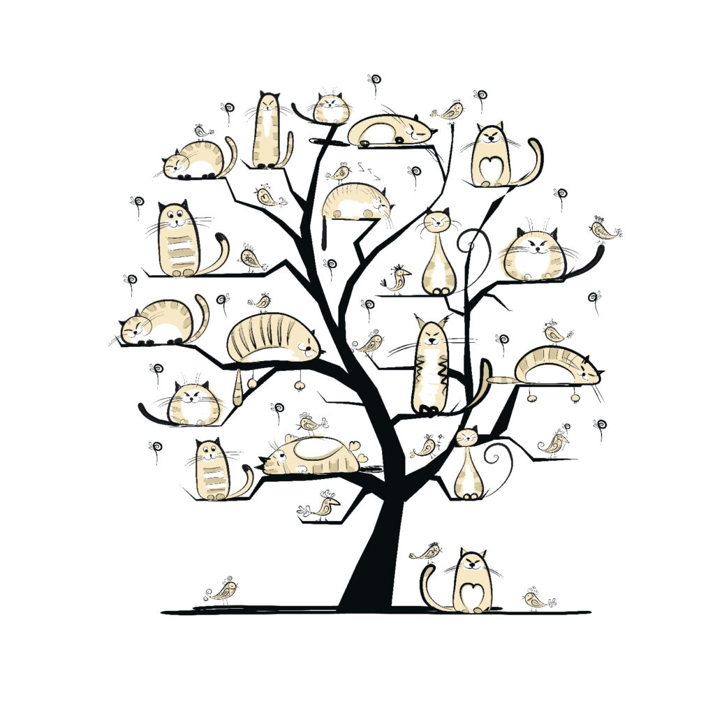 Baum mit Eulen — ganzes Design