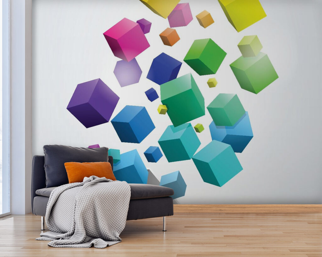 Bunte Würfel in Bewegung — Interieur 3
