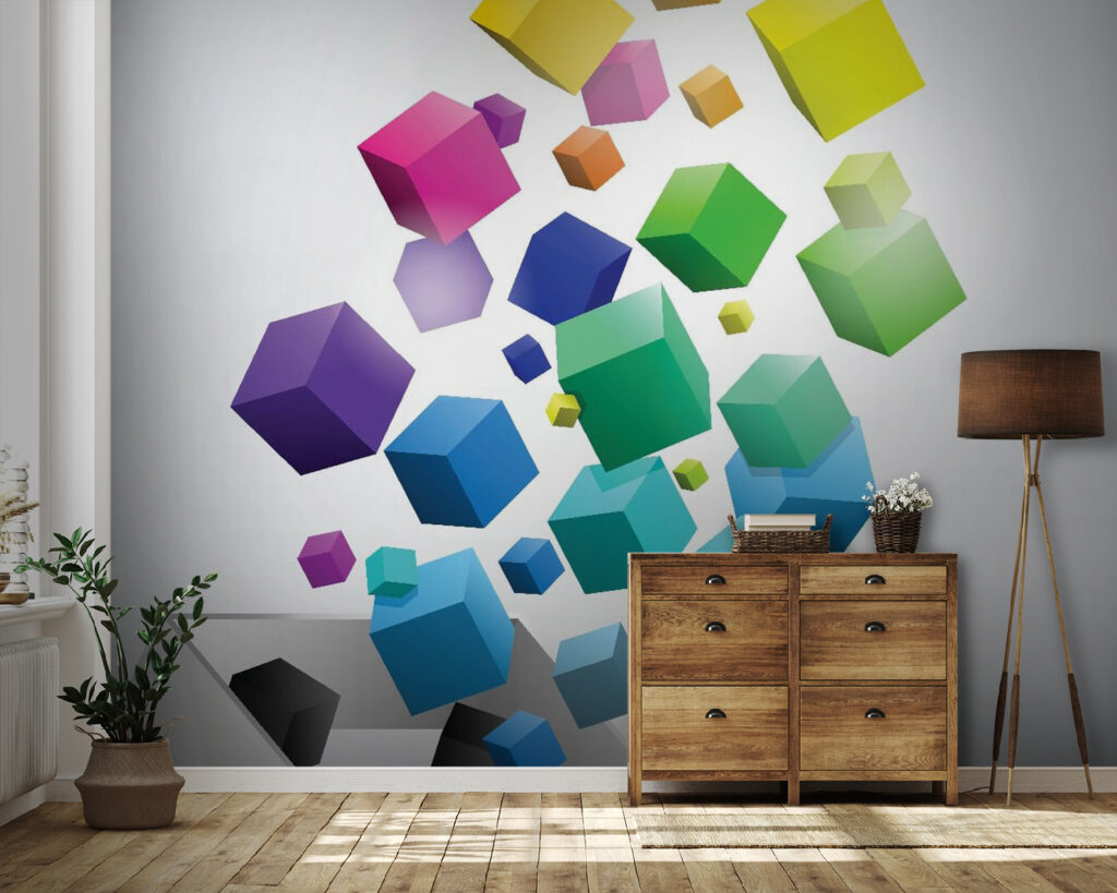 Bunte Würfel in Bewegung — Interieur 1
