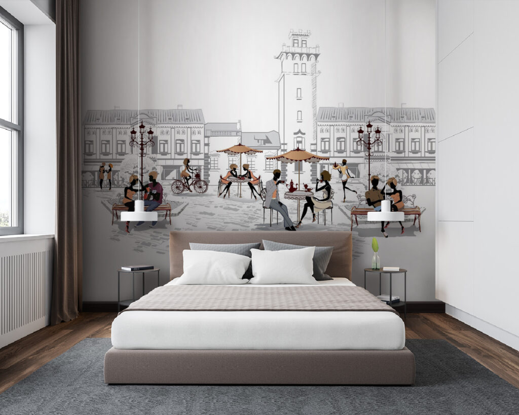 Terrassen am Stadtplatz in einem Interieur