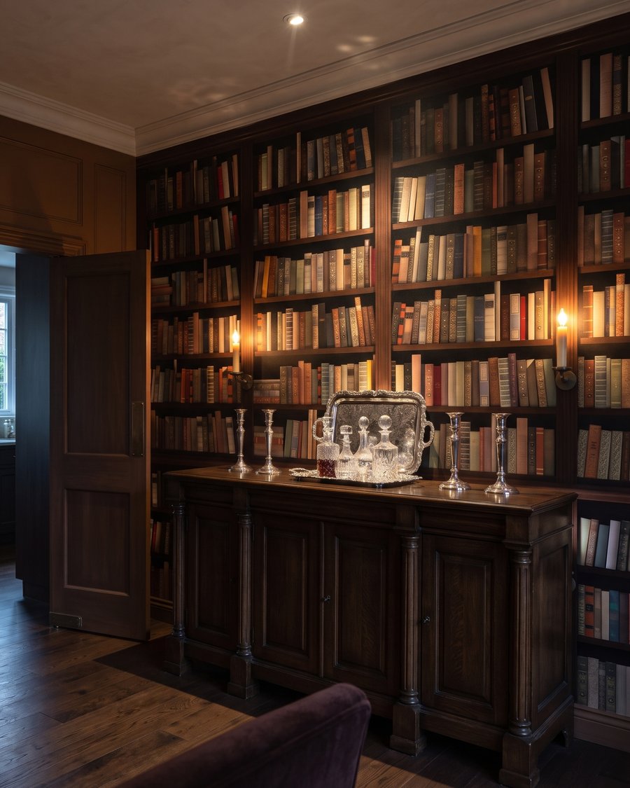 Bibliothek im warmen Schatten — Interieur 6
