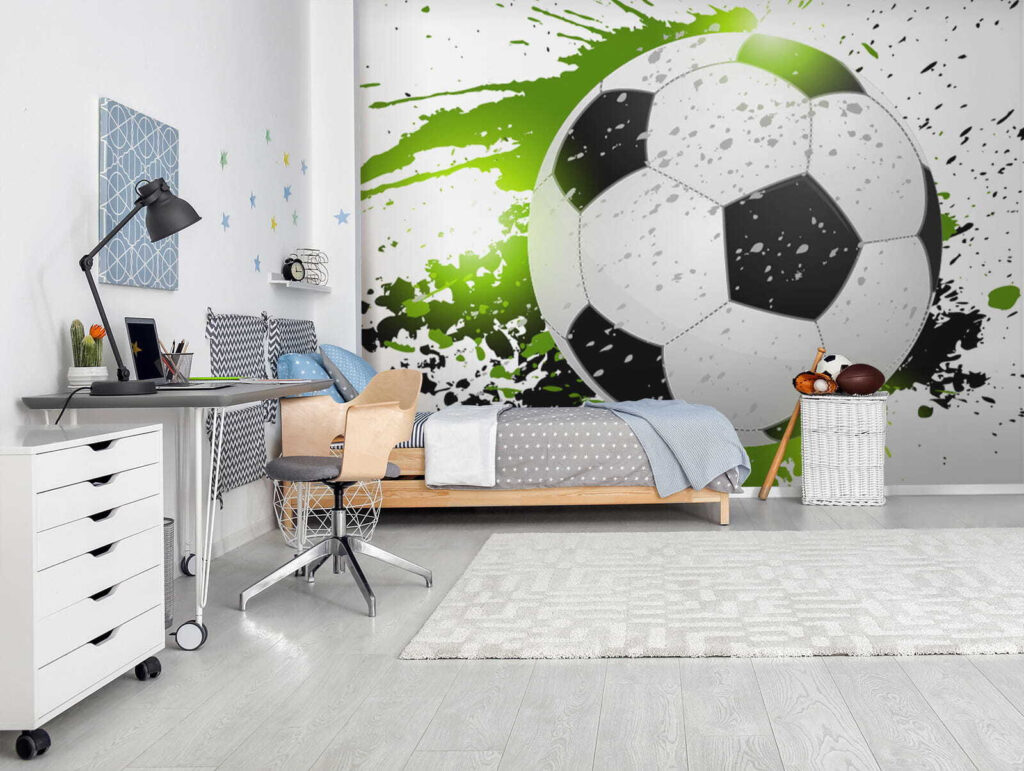Fußball in grünen Farbspritzern — Interieur 6