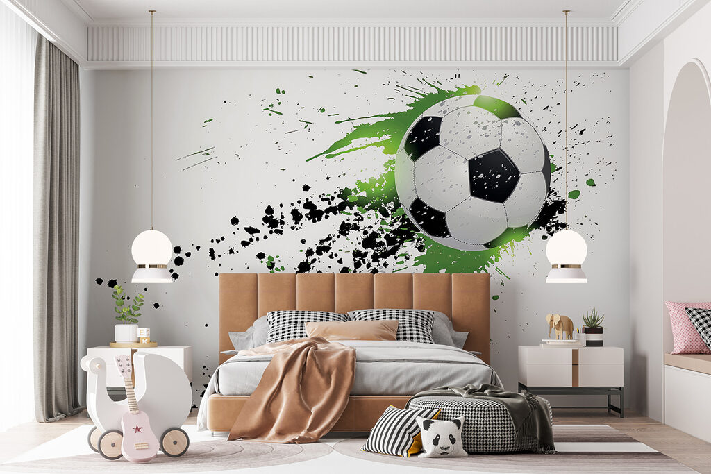 Fußball in grünen Farbspritzern — Interieur 11