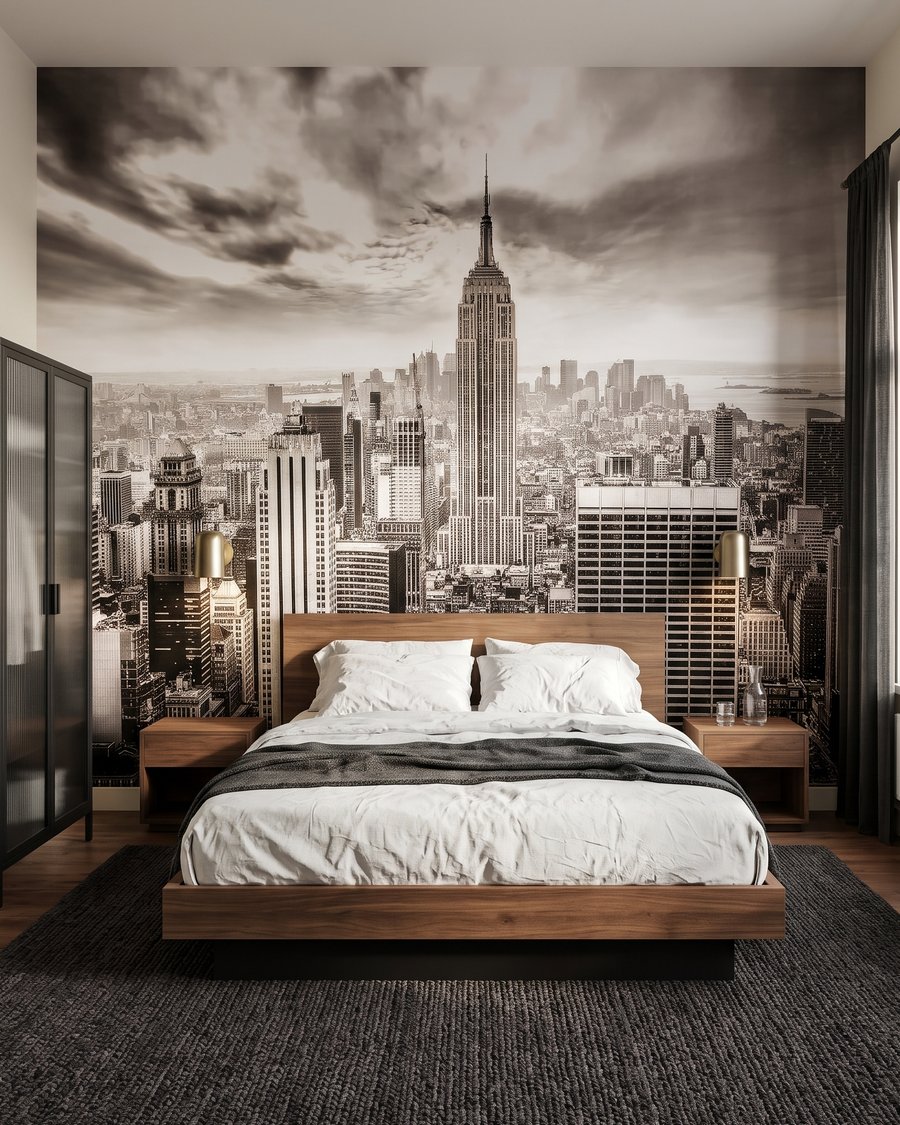 Skyline in Schwarz-Weiß — Interieur 2