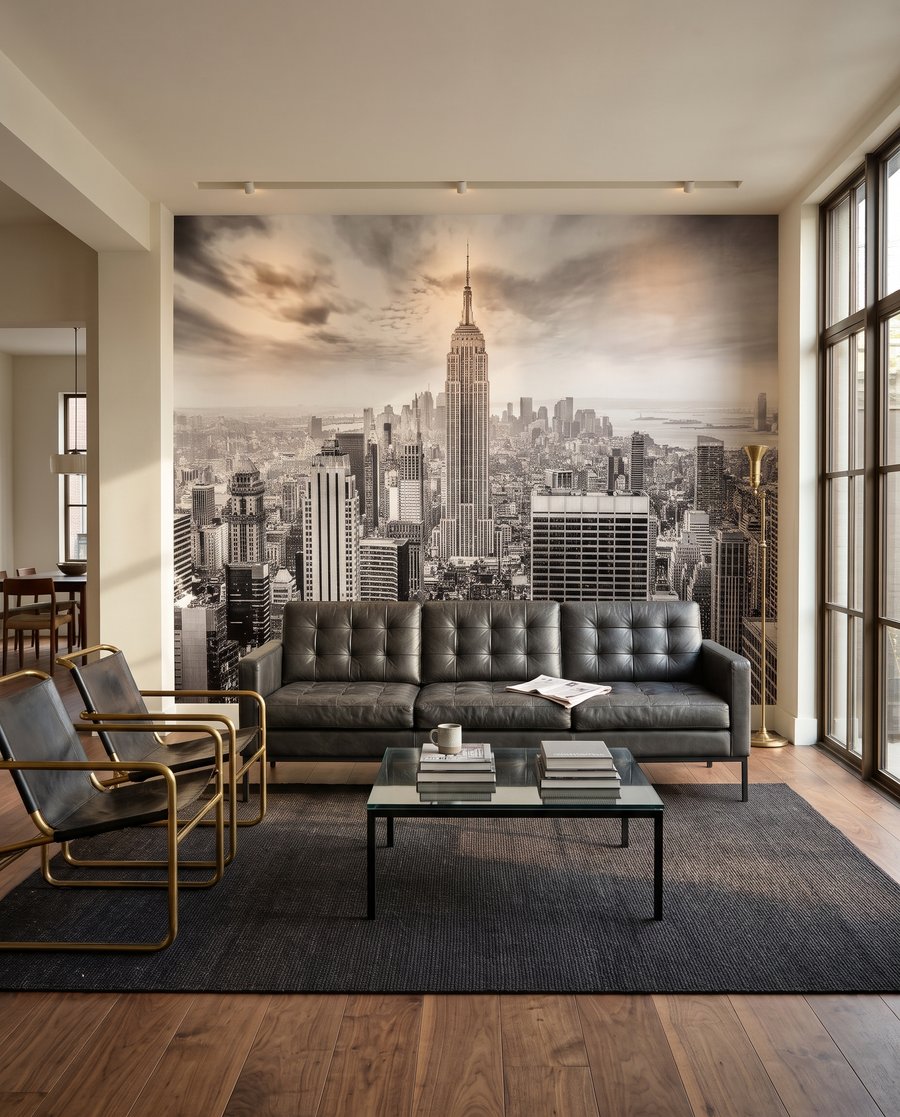 Skyline in Schwarz-Weiß — Interieur 3
