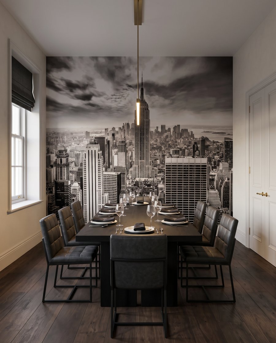 Skyline in Schwarz-Weiß — Interieur 6