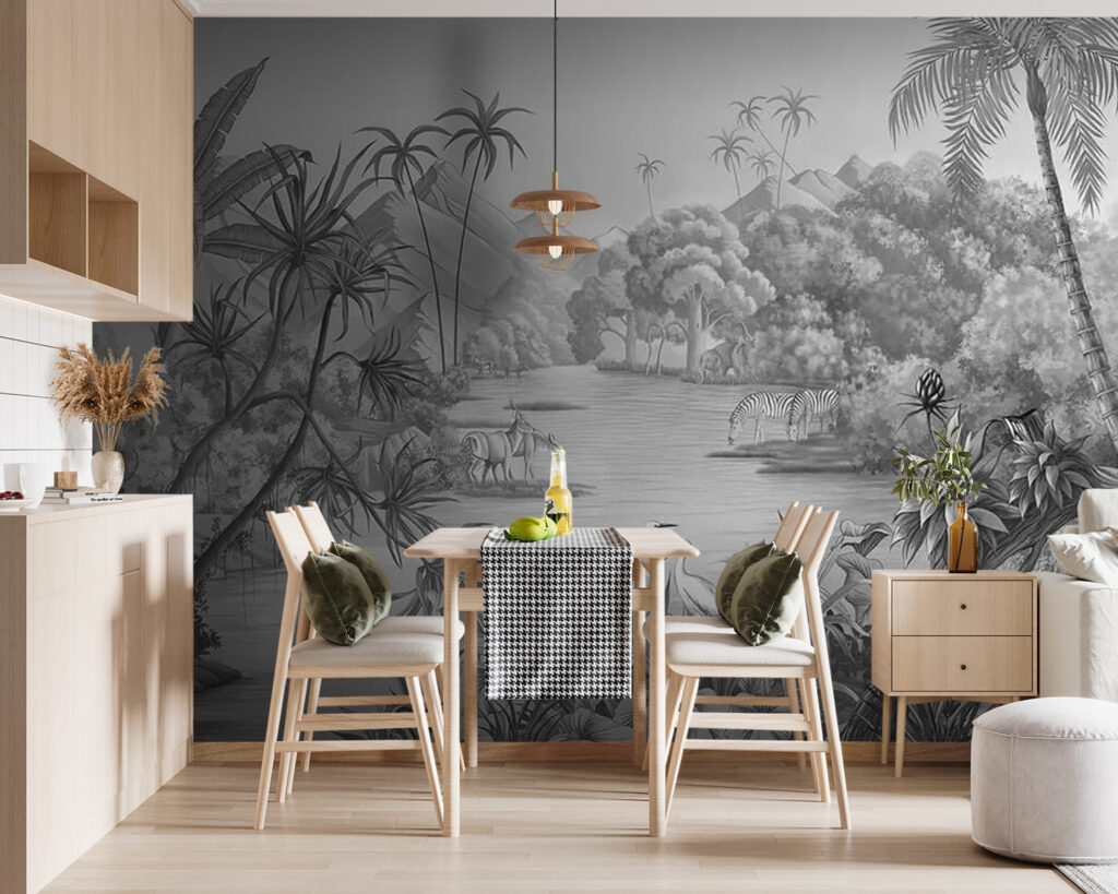 Fluss im gezeichneten Tropenwald — Interieur 11