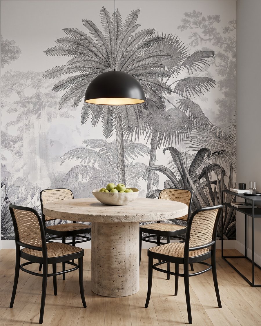 Fein gezeichnete Palme — Interieur 5