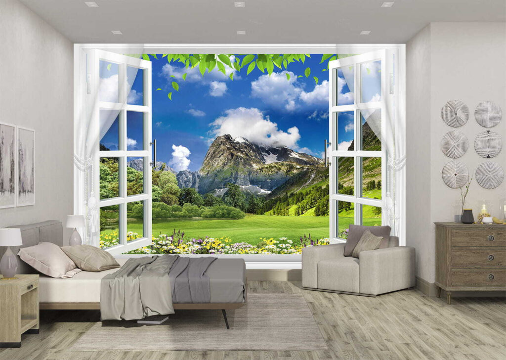 Fensterblick aufs Gebirge — Interieur 2