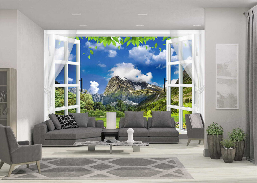 Fensterblick aufs Gebirge — Interieur 1