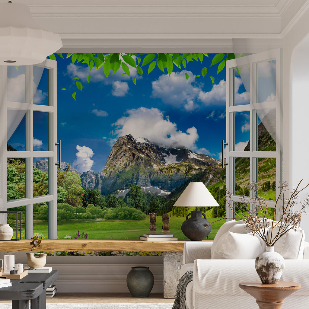 Fensterblick aufs Gebirge — Interieur 3