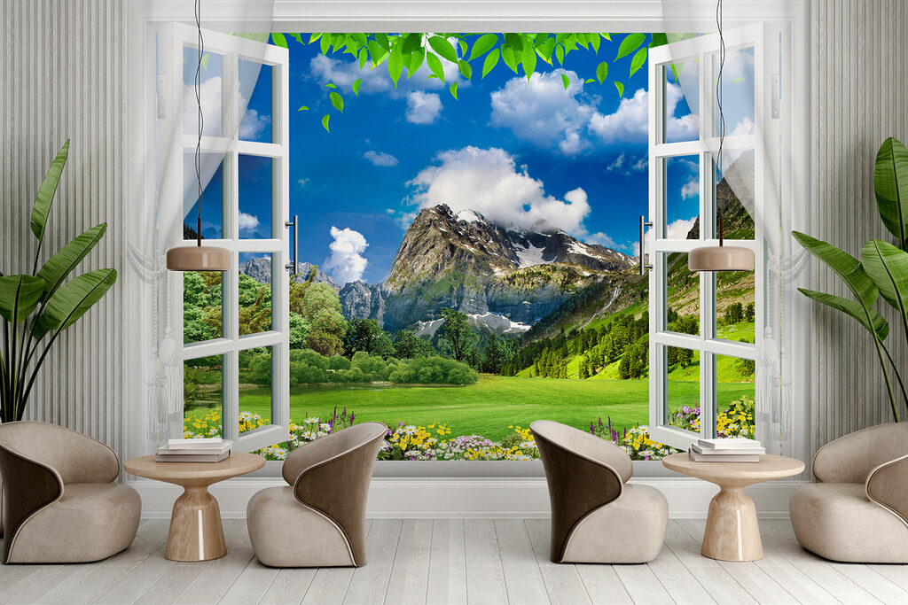 Fensterblick aufs Gebirge — Interieur 4