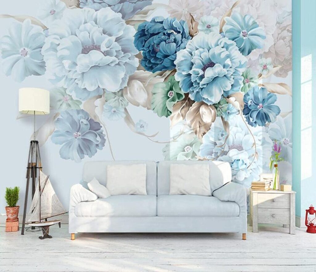 Blütenfülle in den Ecken in einem Interieur