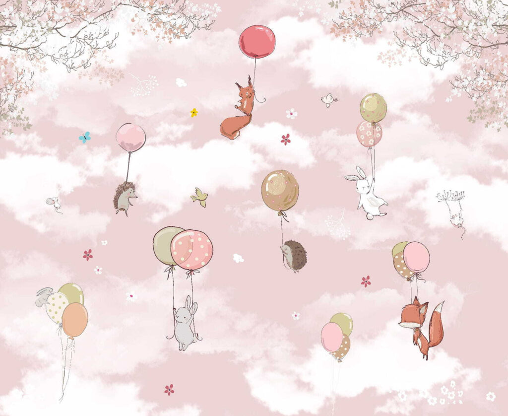 Ballonflug der Tiere — ganzes Design