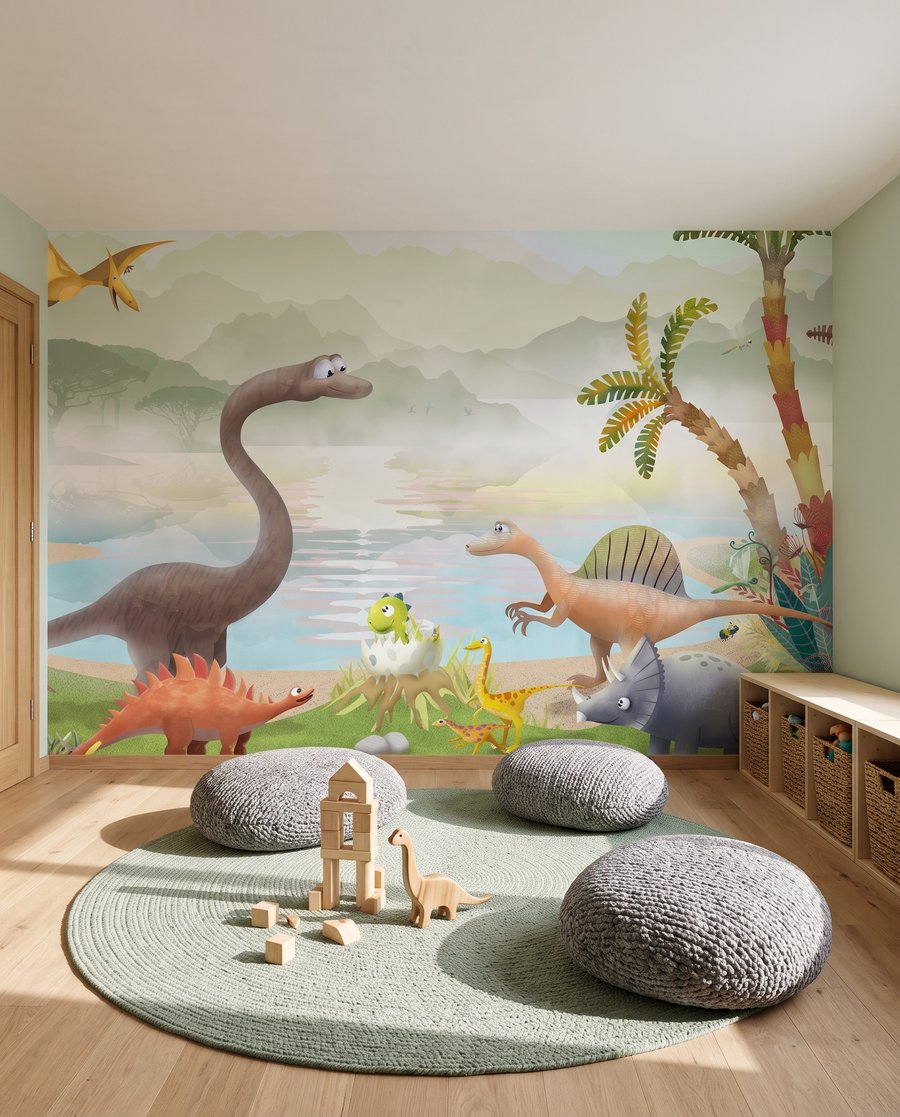 Dinos am Tropensee in einem Interieur
