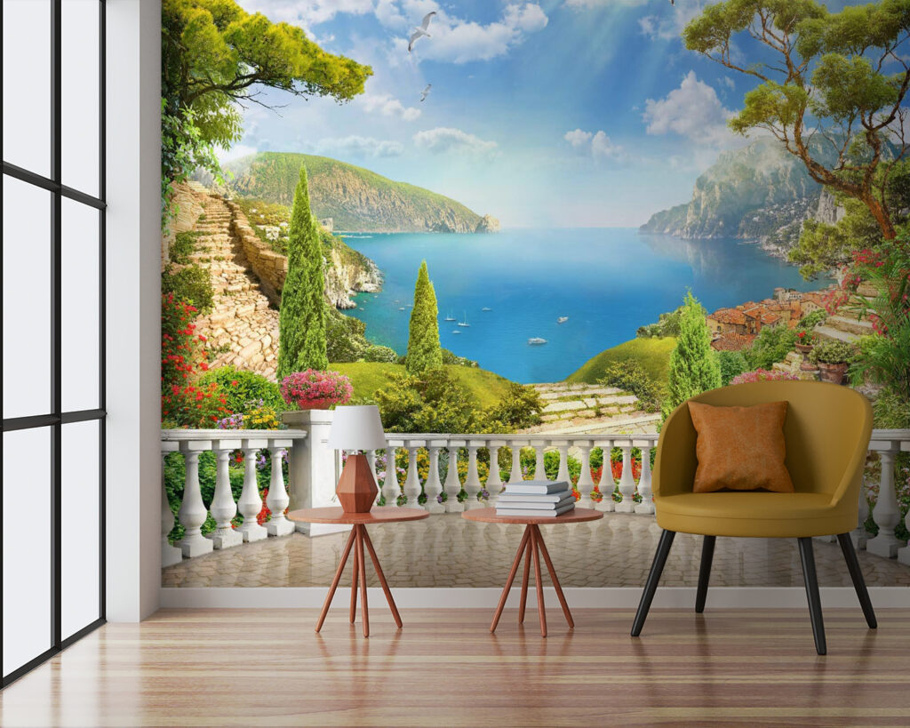 Balkon an der Bucht in einem Interieur