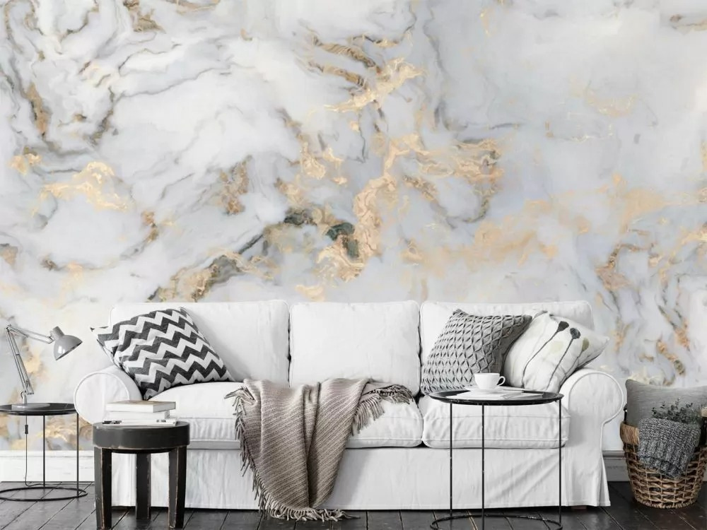 Marmor in Bewegung in einem Interieur