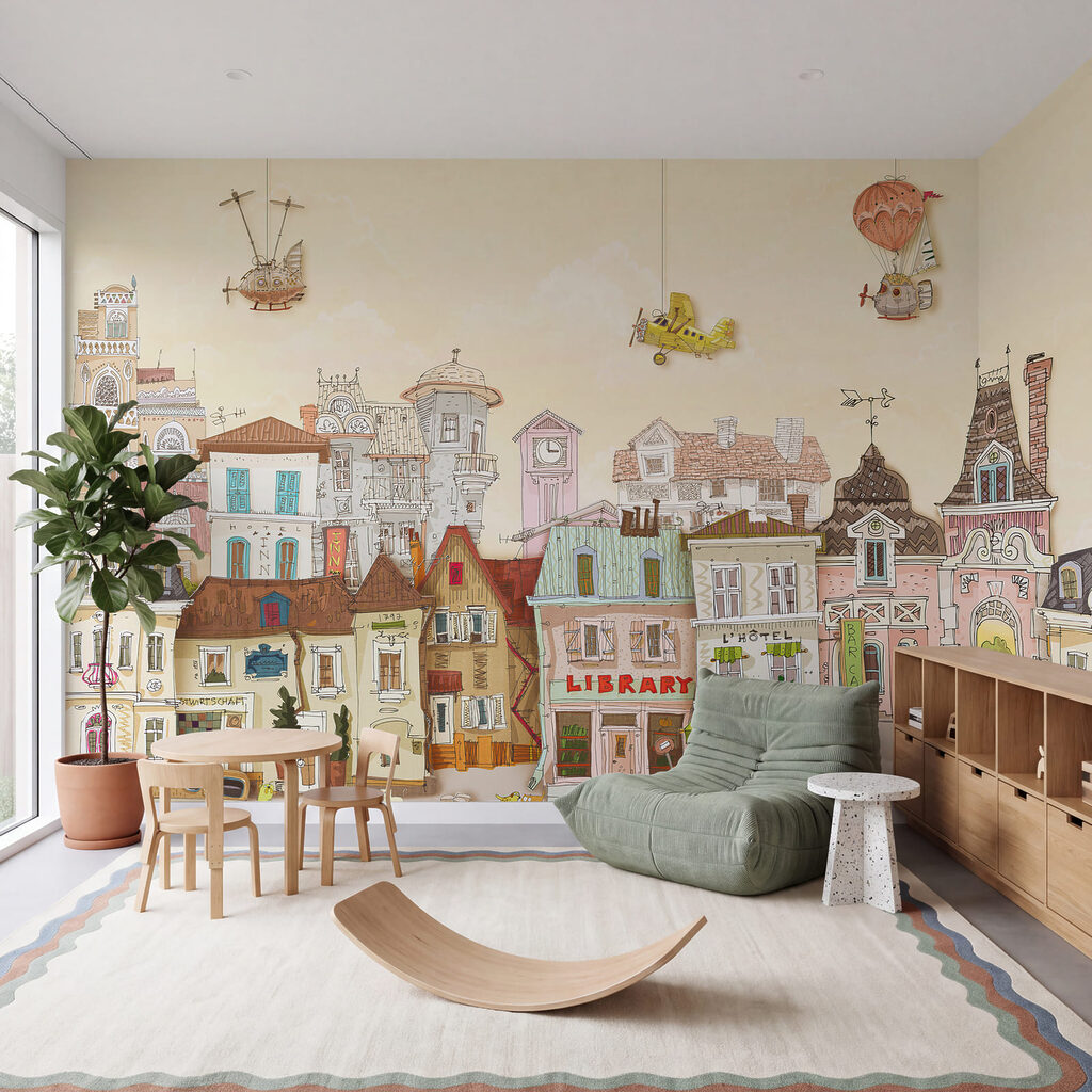 Stadt der kleinen Reisen in einem Interieur