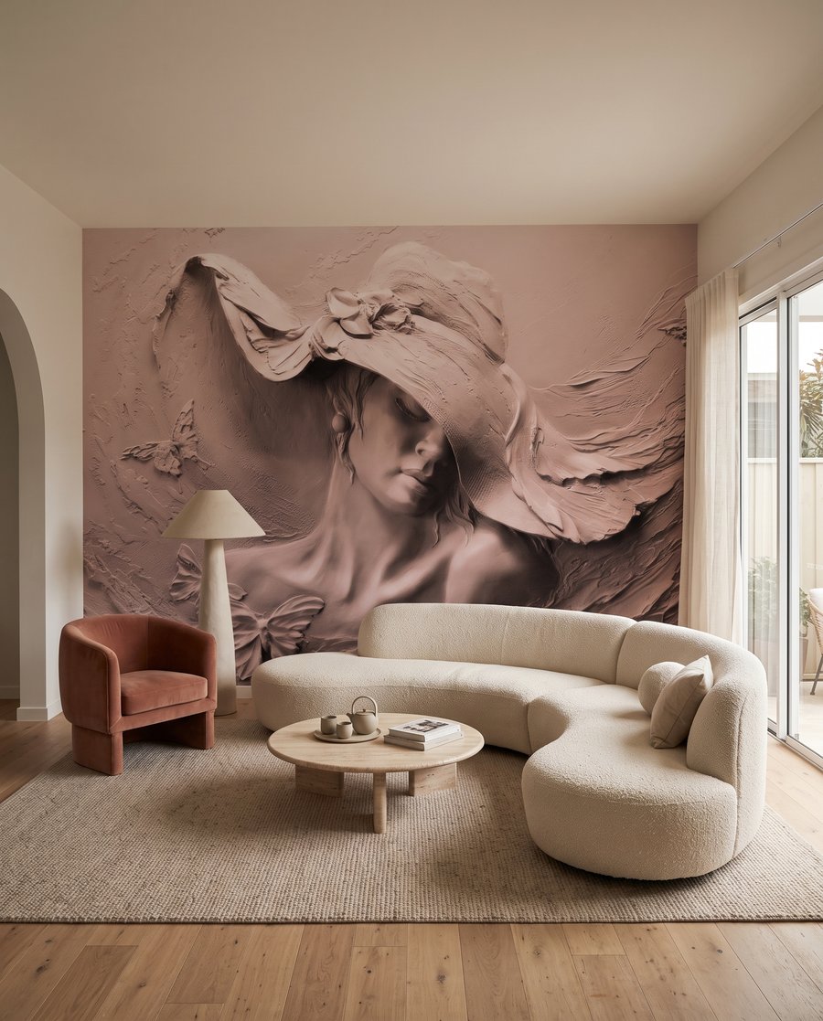 Frau mit welligem Hut — Interieur 2