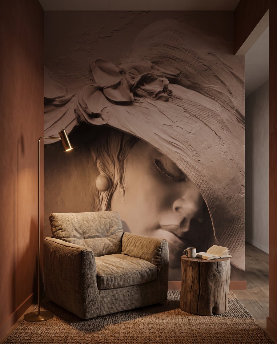 Frau mit welligem Hut — Interieur 3