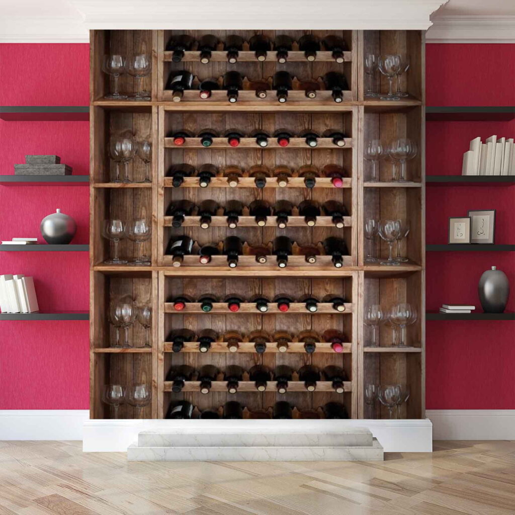 Wein für später in einem Interieur